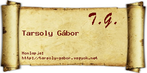 Tarsoly Gábor névjegykártya