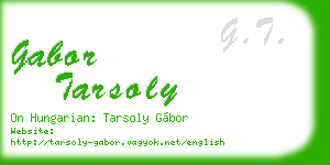gabor tarsoly business card